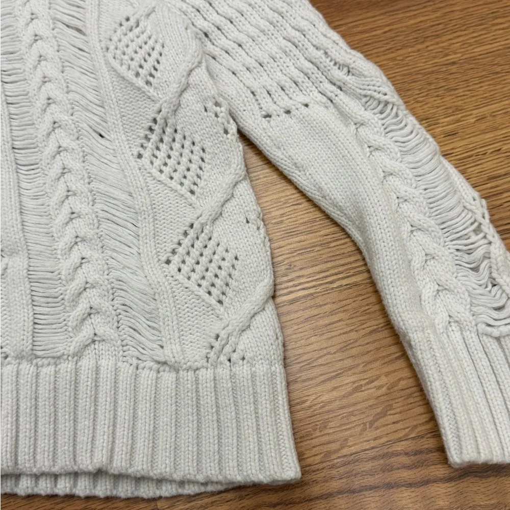 Splendid White Cable Knit Sweater Women’s M